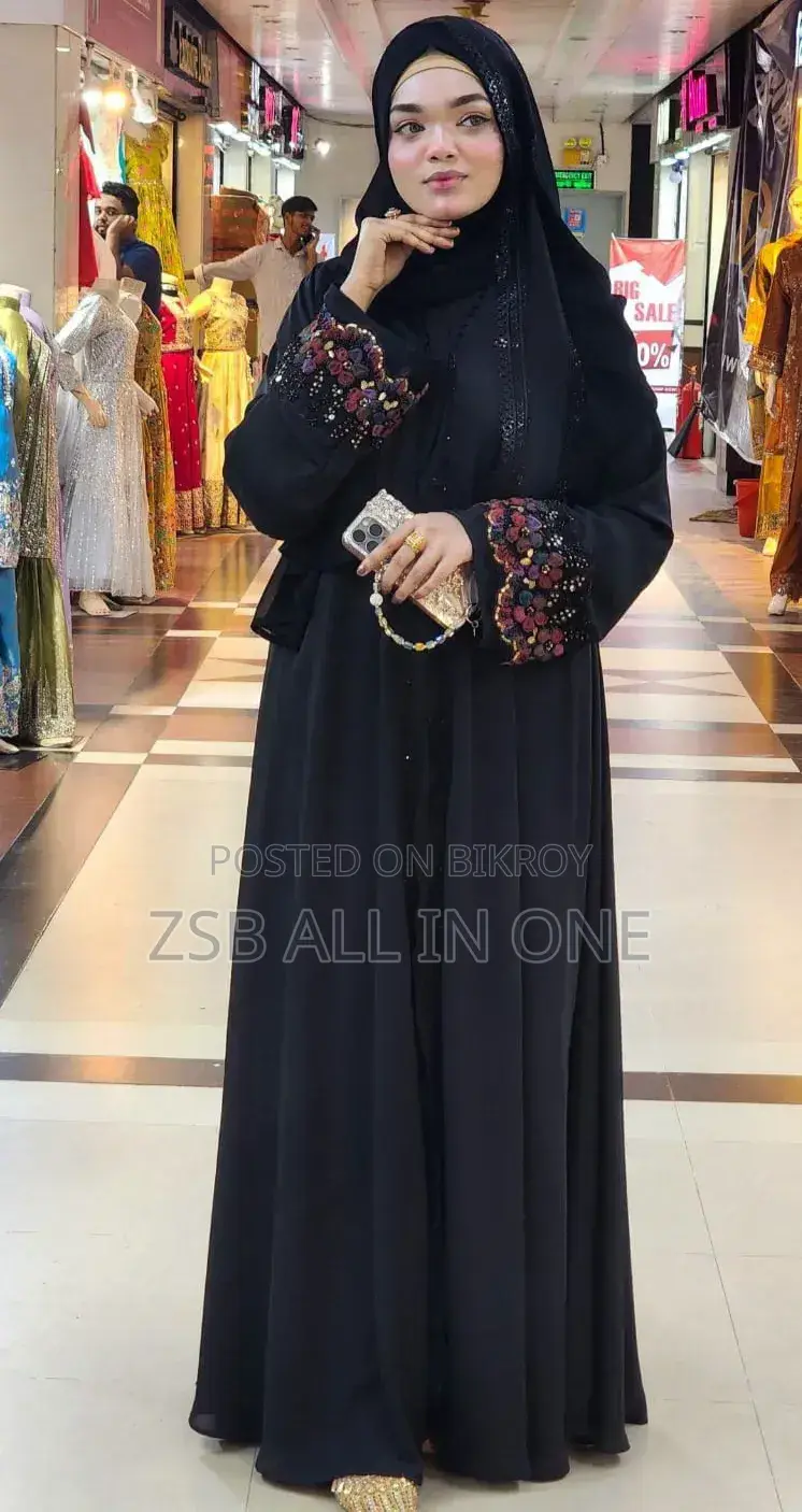 Dubai Cherry Borka With Hijab