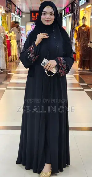 Dubai Cherry Borka With Hijab