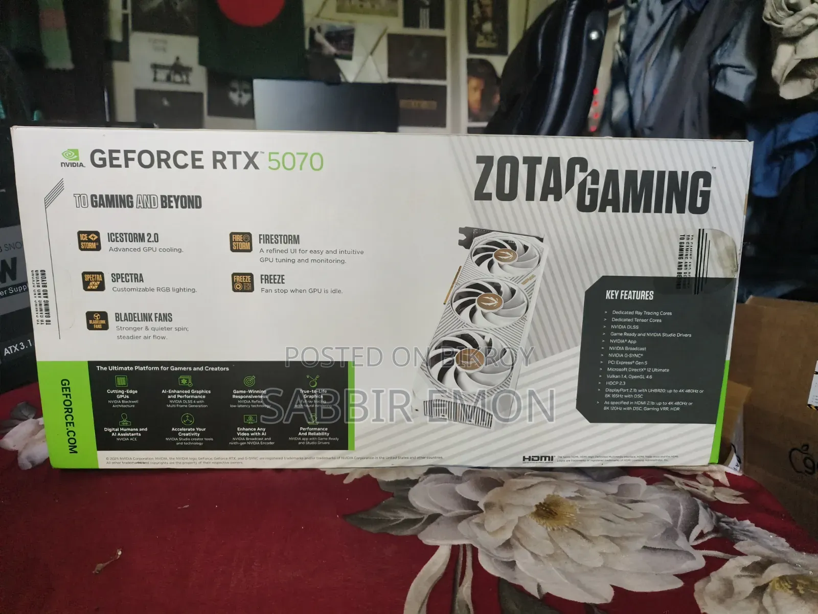 Zotac Nvidia RTX 5070 AMP 12GB White With 4 Years Warranty