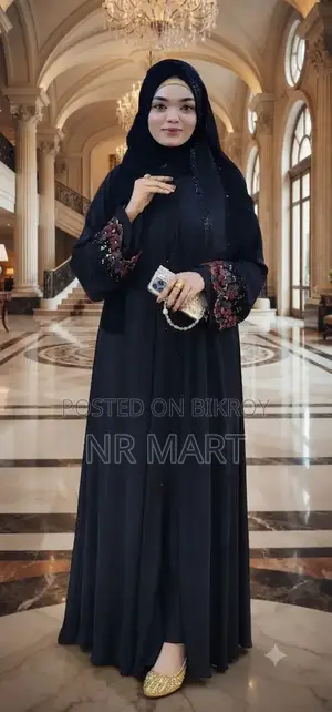 Premium Dubai Cherry Burqa – Elegant Collection with Coat and Hijab