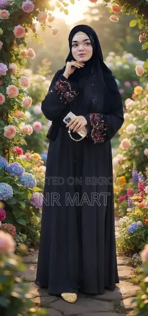 Premium Dubai Cherry Burqa – Elegant Collection with Coat and Hijab