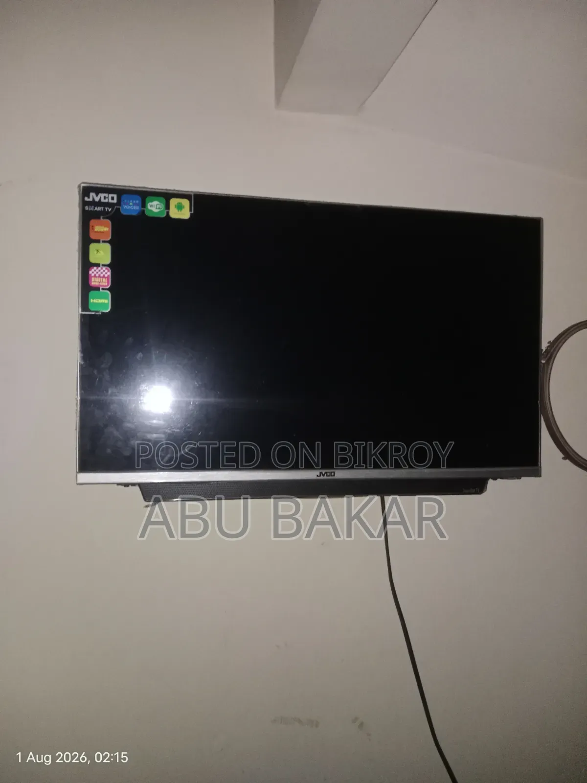 JVCO Smart Android TV – WiFi, YouTube, HDMI, USB | Good Condition