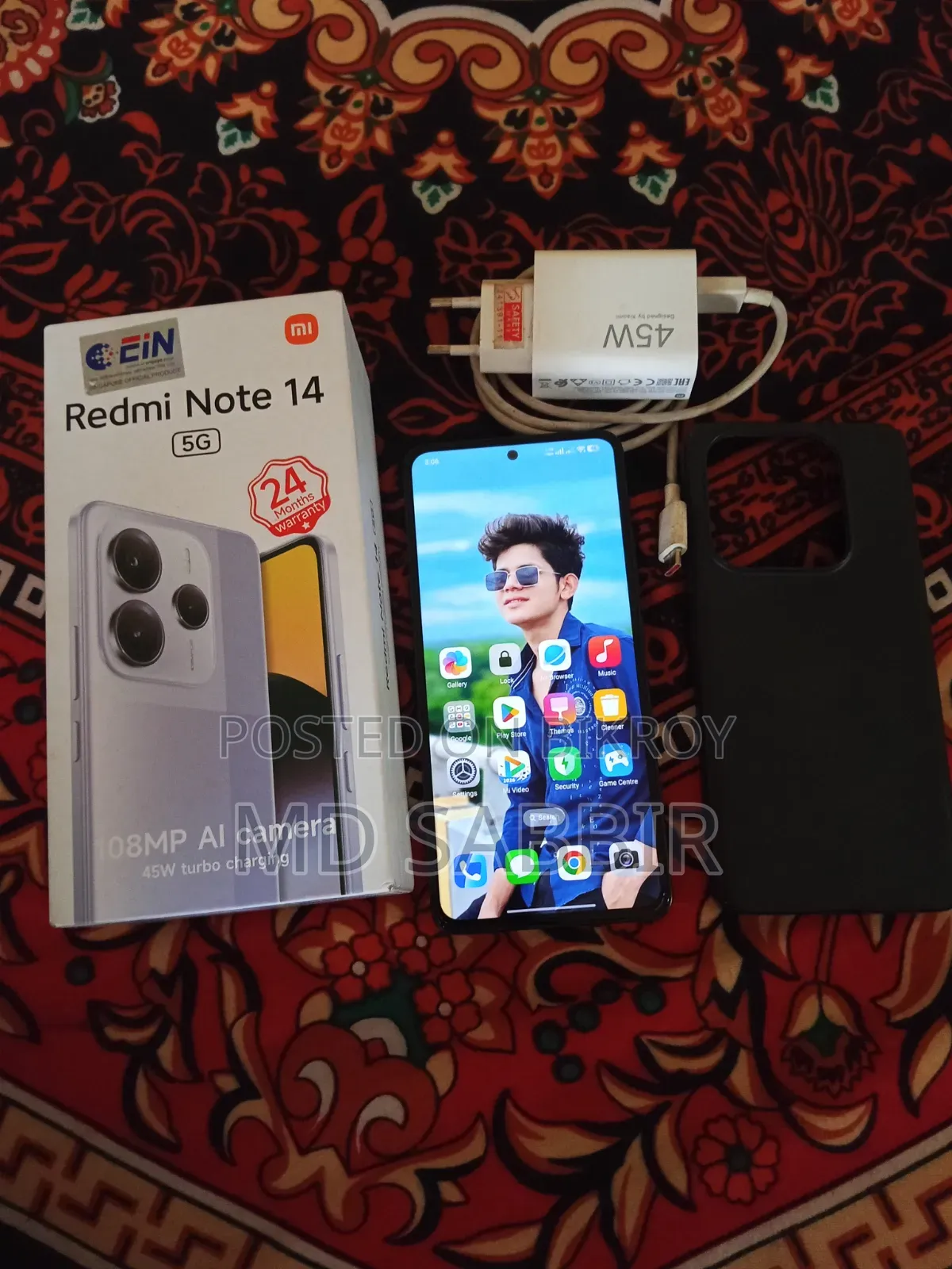 শাওমি রেডমি নোট ১৪ ৫জি ২৫৬ জিবি ব্ল্যাক