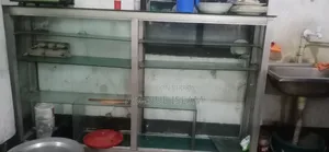 Thai Aluminum and Glass Display Showcase Rack.