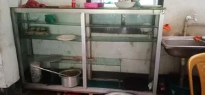 Thai Aluminum and Glass Display Showcase Rack.