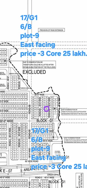 Uttara 3rd Phase Block-G1, 3 Katha Plot for sale