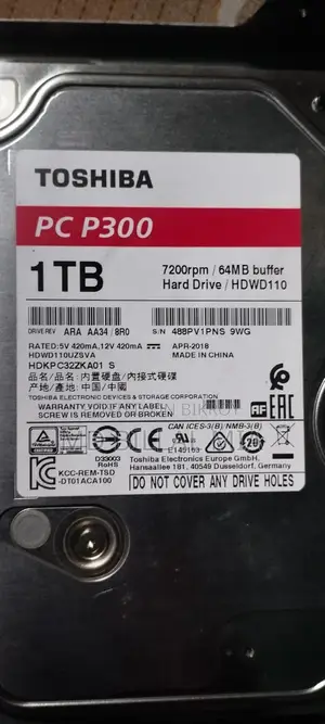 TOSHIBA Brand -1tb - Hard Disk