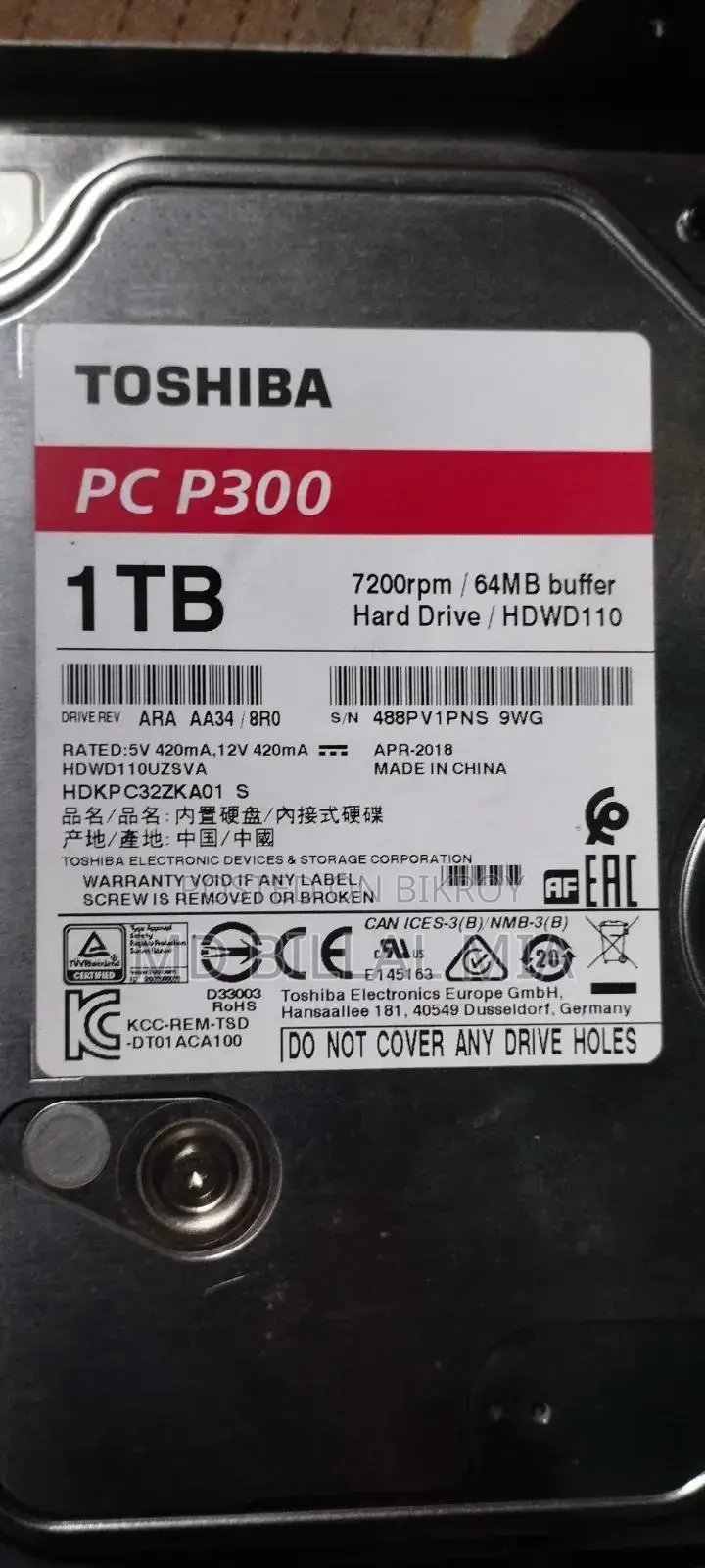 TOSHIBA Brand -1tb - Hard Disk