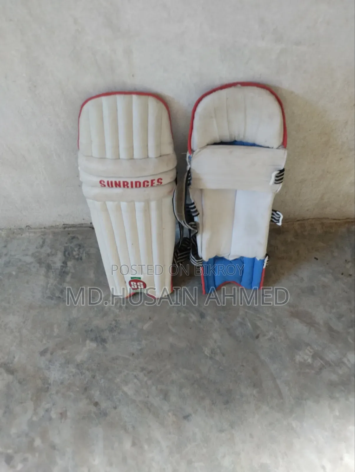 Cricket Helmet and Batting Pads