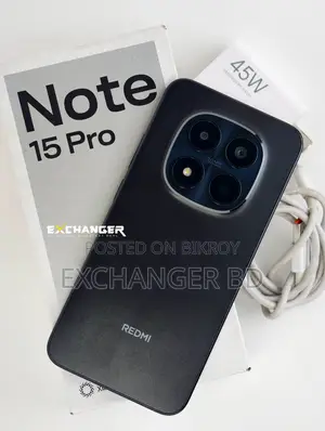 শাওমি রেডমি নোট ১৫ প্রো ২৫৬ জিবি ব্ল্যাক