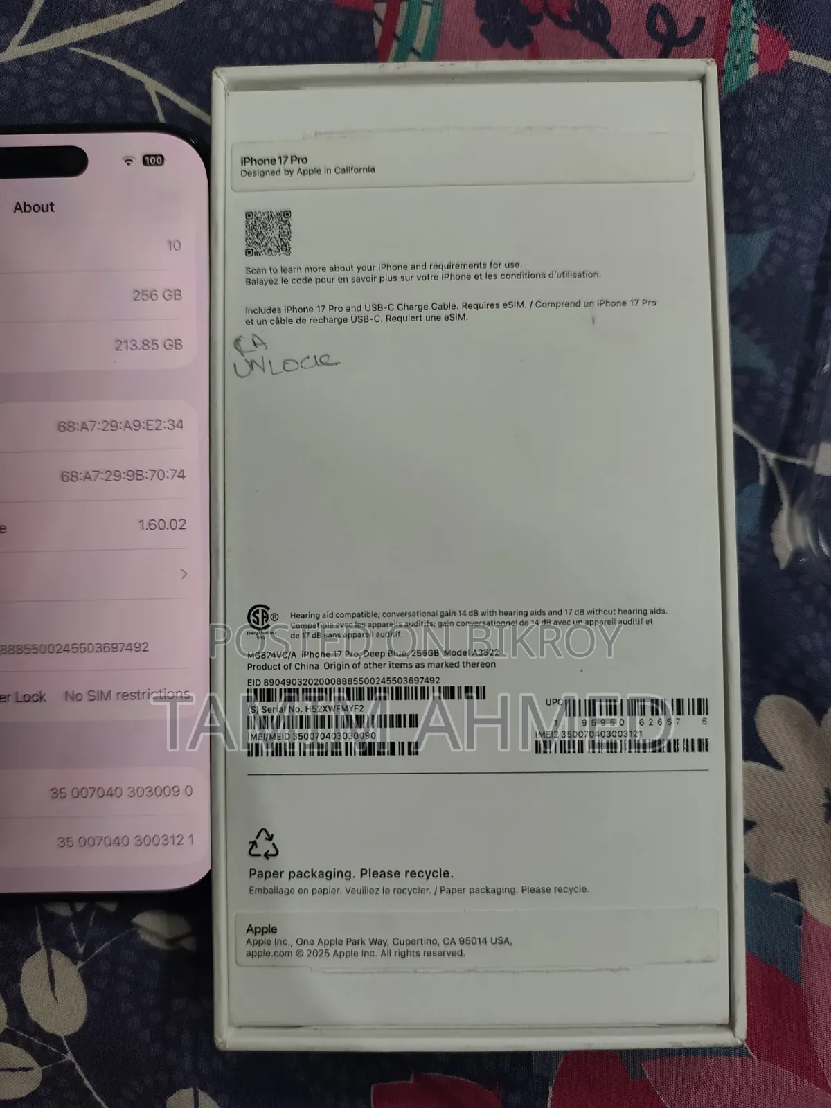 Apple iPhone 17 Pro 256 GB Blue