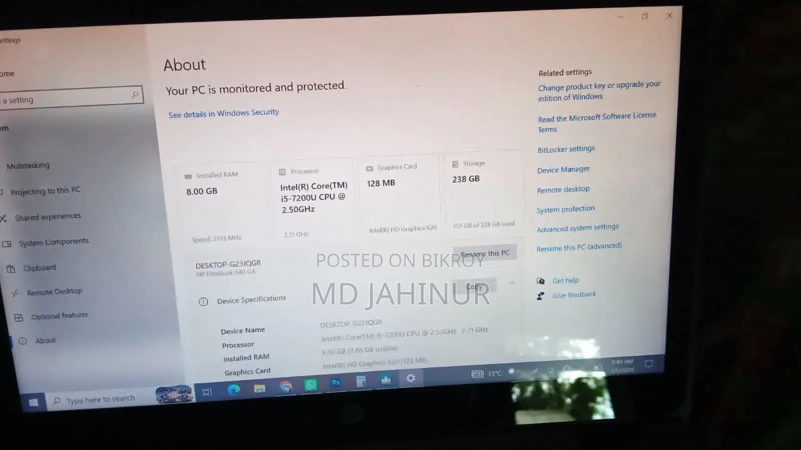 Laptop HP 17-3000 8GB Intel Core I5 SSD 256GB