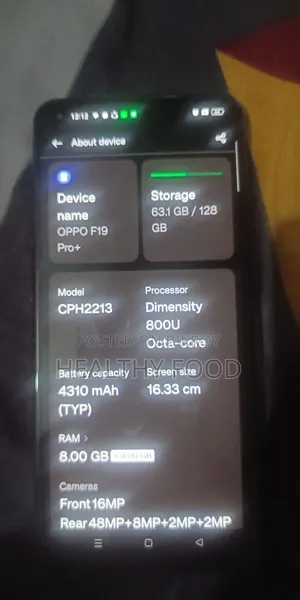 অপ্পো এফ১৯ প্রো ১২৮ জিবি কালো