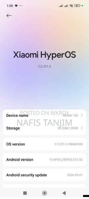 Xiaomi Redmi 15C 4G 128 GB Black