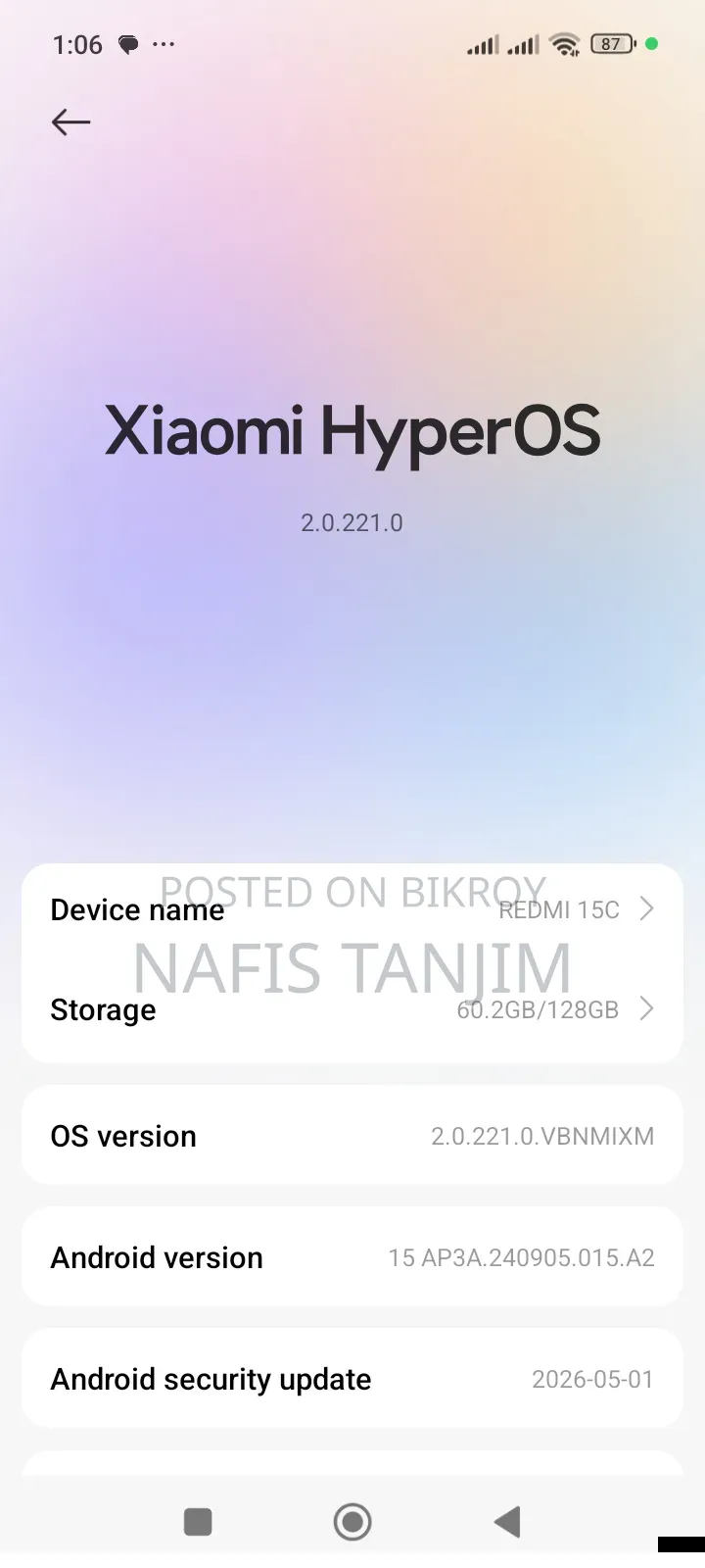 Xiaomi Redmi 15C 4G 128 GB Black