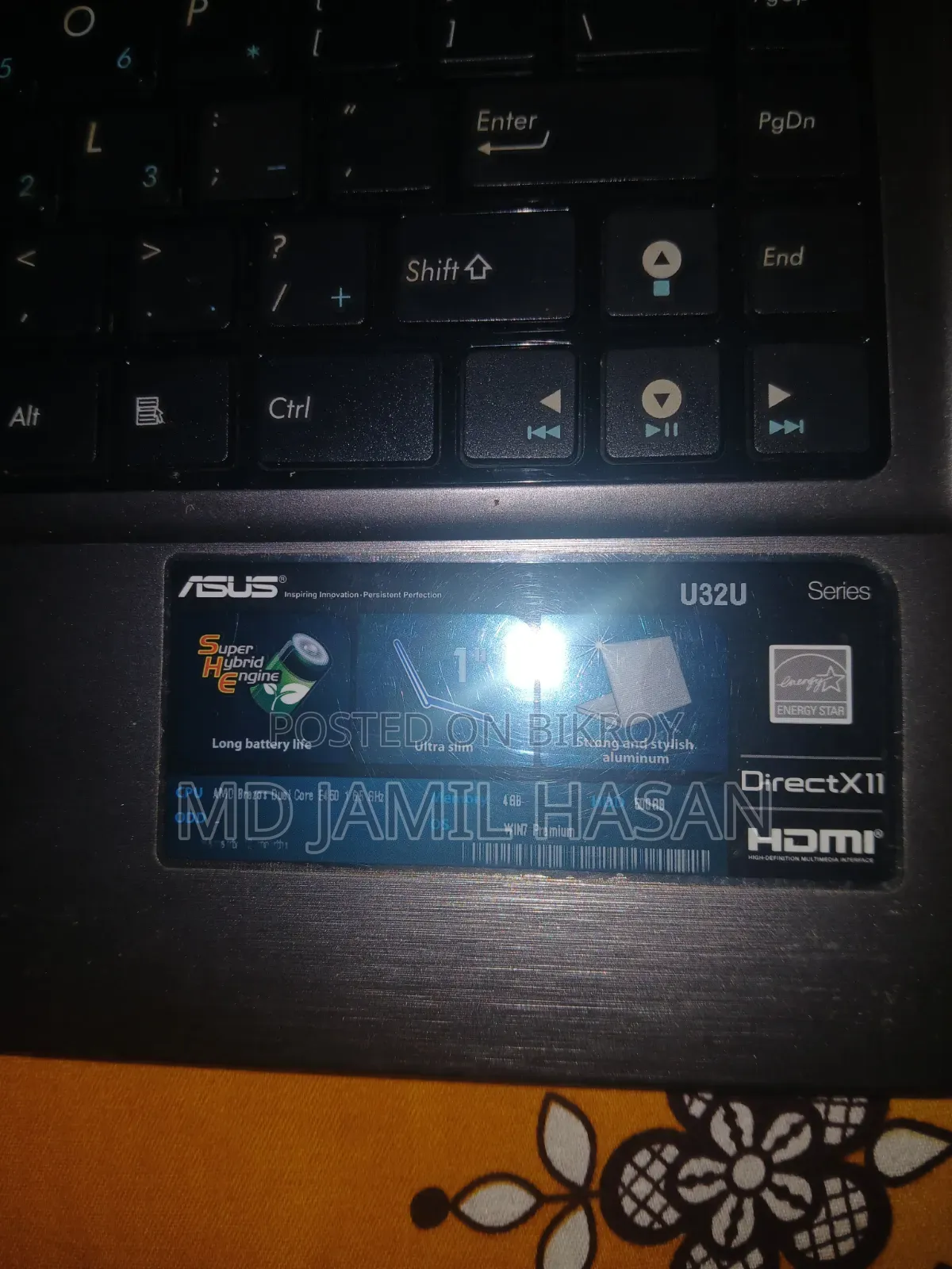 Laptop Asus U32U 8GB Intel Core 2 Quad SSD 350GB