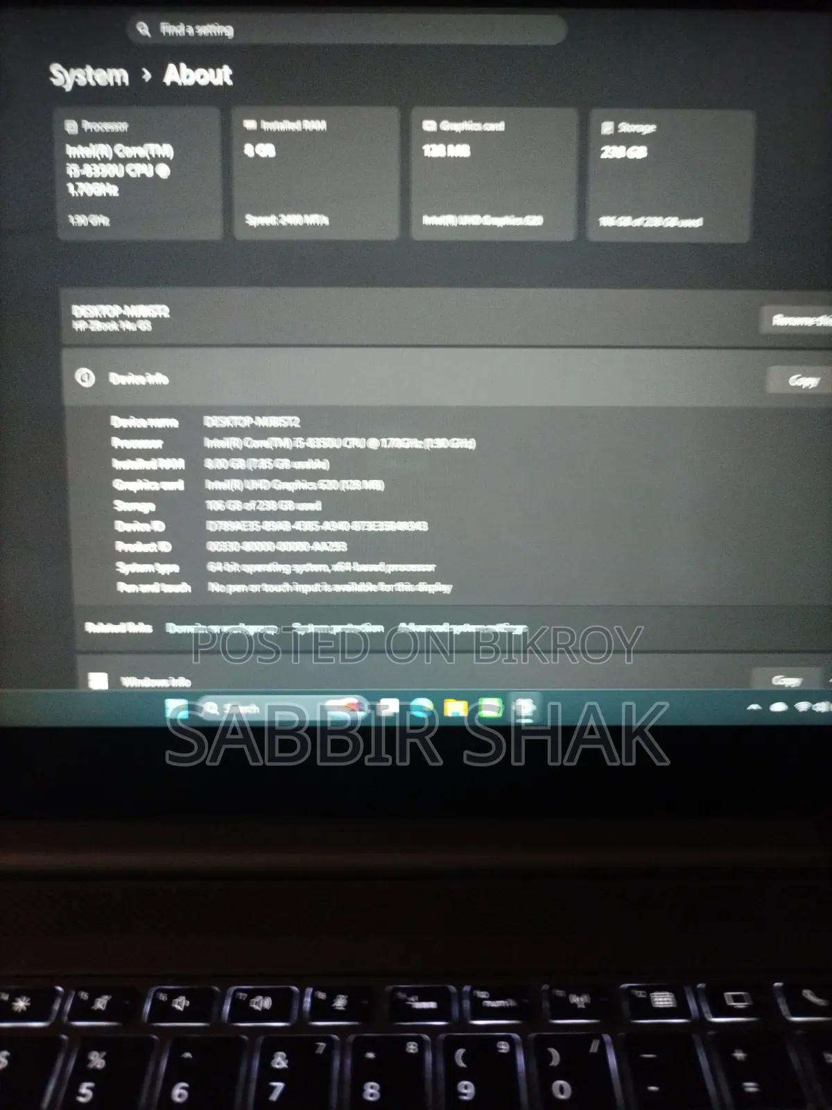 Laptop HP ZBook 14u G5 8GB Intel Core i5 SSD 128GB