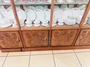 Showcase made of teak wood