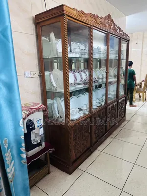 Showcase made of teak wood