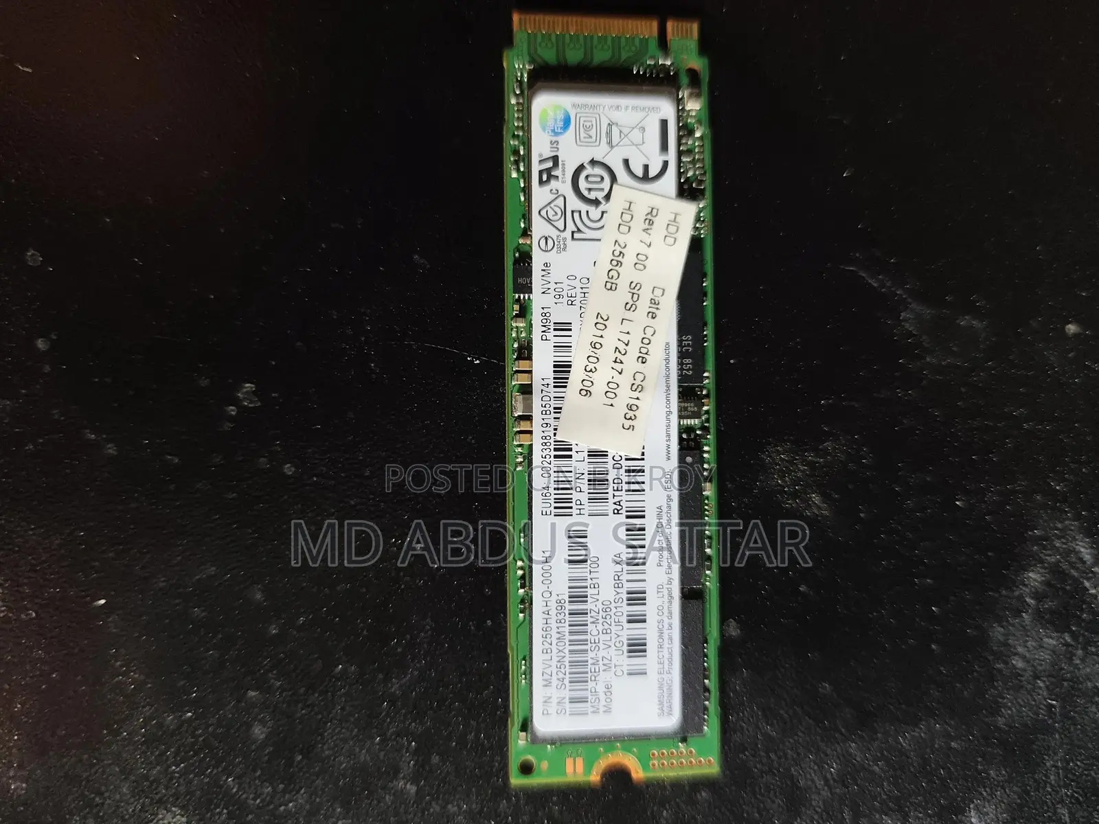 Original HP Laptop 256gb SSD