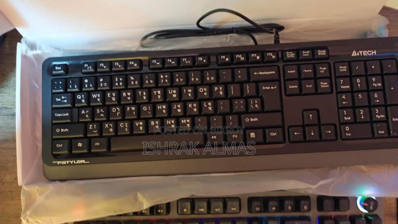 Jedel KL 114 Mechanical Keyboard & A4 Tech FSTYLER FK10