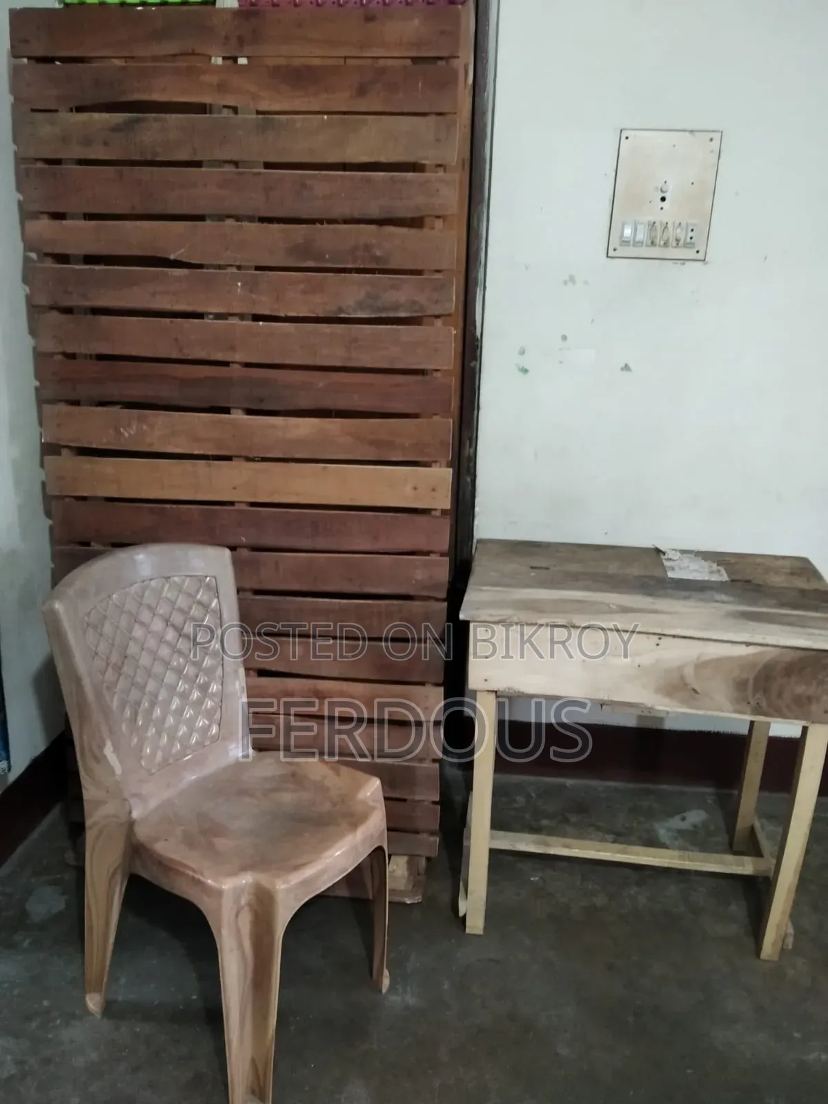 1 Wooden Bed, 1 Study Table, and 1 Chair.