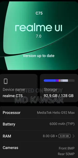 Realme C75 128 GB Gray
