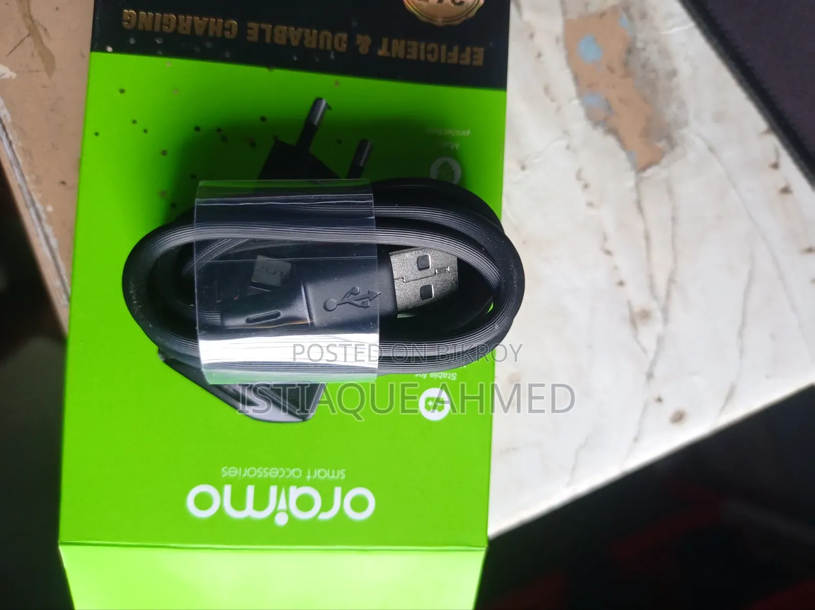 Oraimo 6 Watt Charger Adapter With Cable
