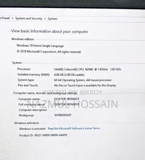 ল্যাপটপ এসার অ্যাসপায়ার ই৫-৪১১ ৪জিবি ইন্টেল সেলেরন এইচডीडी ৫০০জিবি