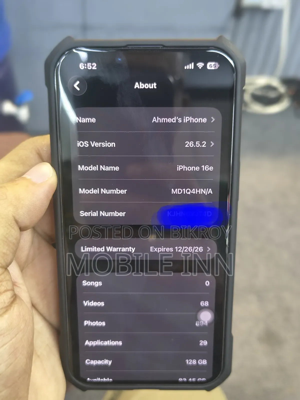 Apple iPhone 16e 128 GB Black