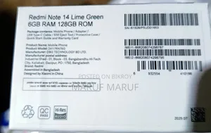 Xiaomi Redmi Note 14 4G 128 GB Green