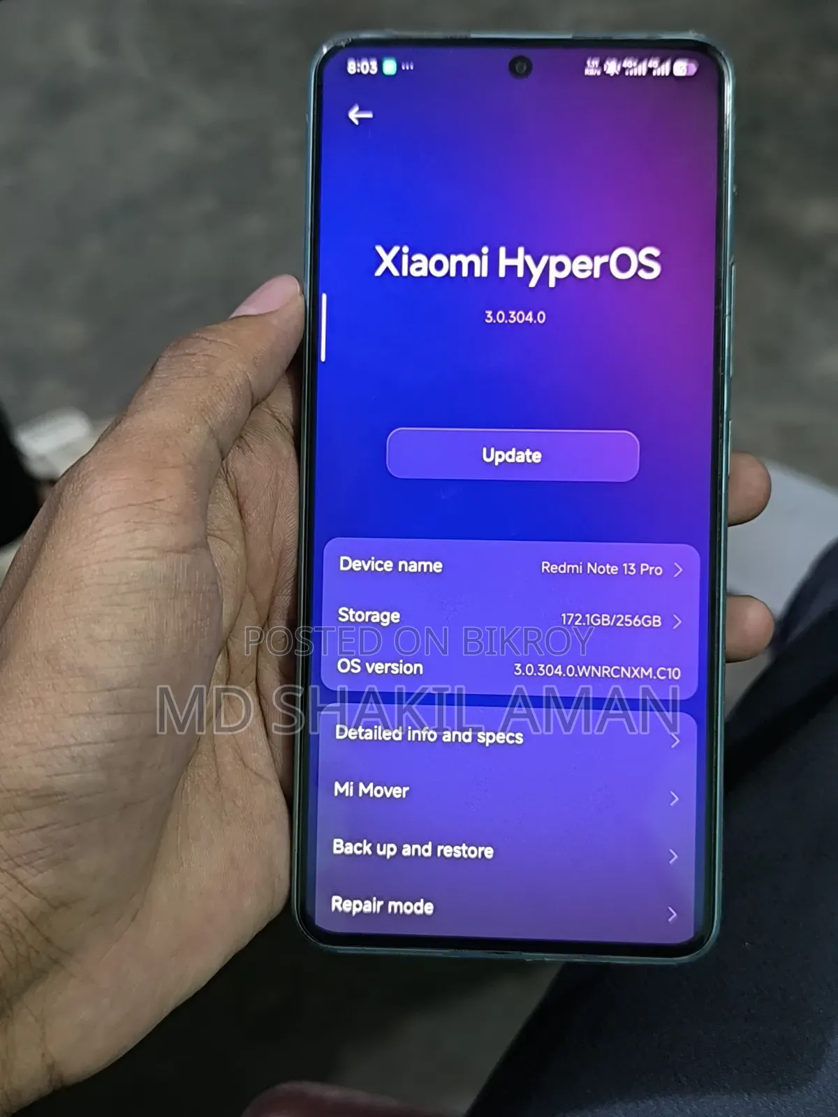 শাওমি রেডমি নোট ১৩ প্রো ৫জি ২৫৬ জিবি
