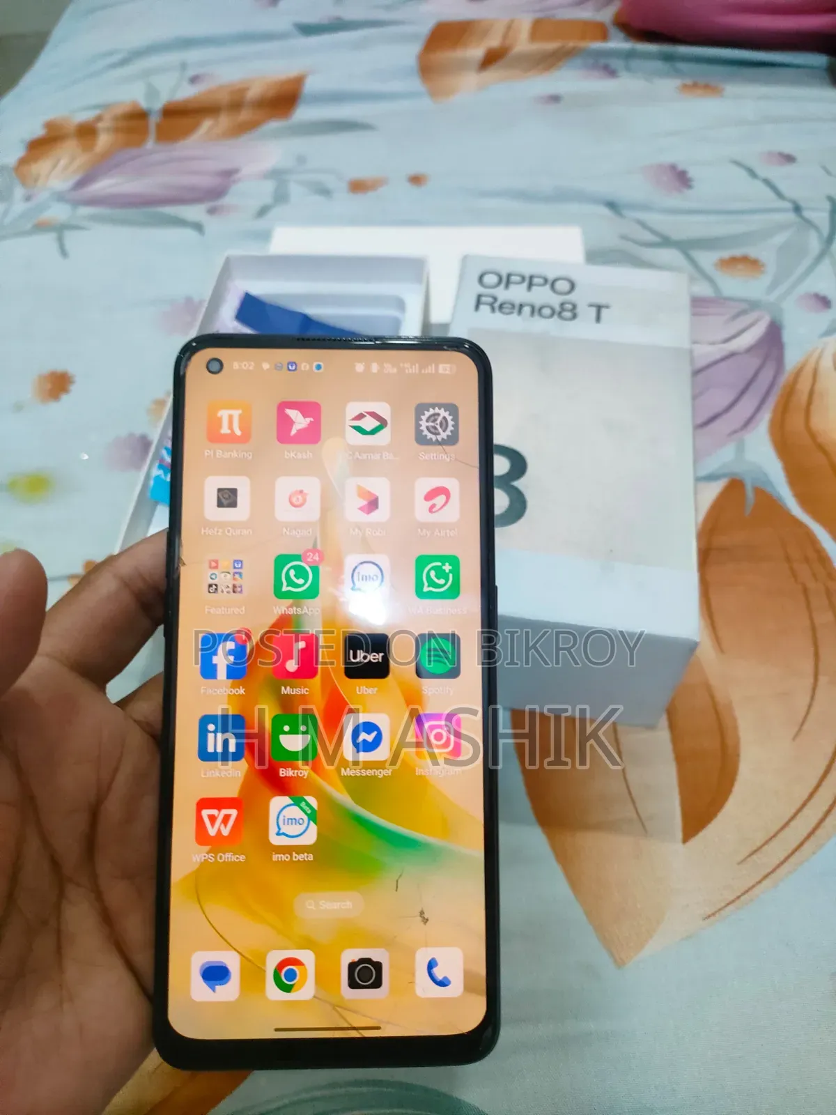 অপো রেনো ৮টি ১২৮ জিবি রূপালী