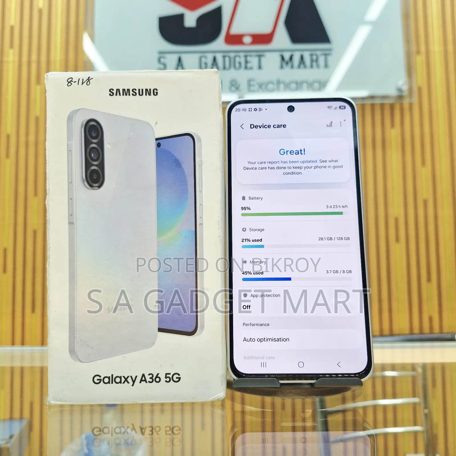 স্যামসাং গ্যালাক্সি এ৩৬ ১২৮ জিবি পার্পল