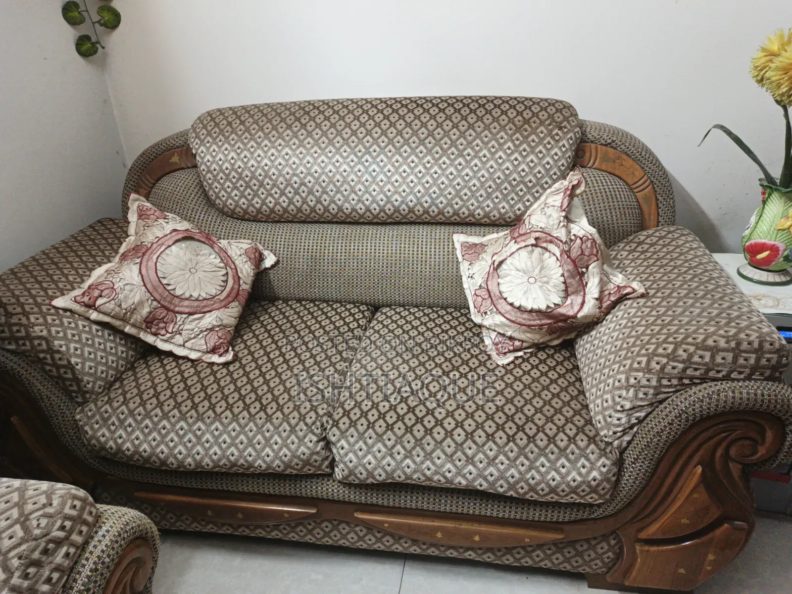Sofa Set Made With Shegun Wood