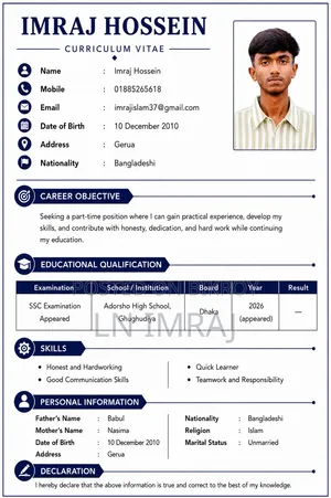 Seeking a Part-Time Salesman Job in Savar
