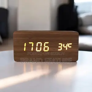 Smart LED Wooden Clock —