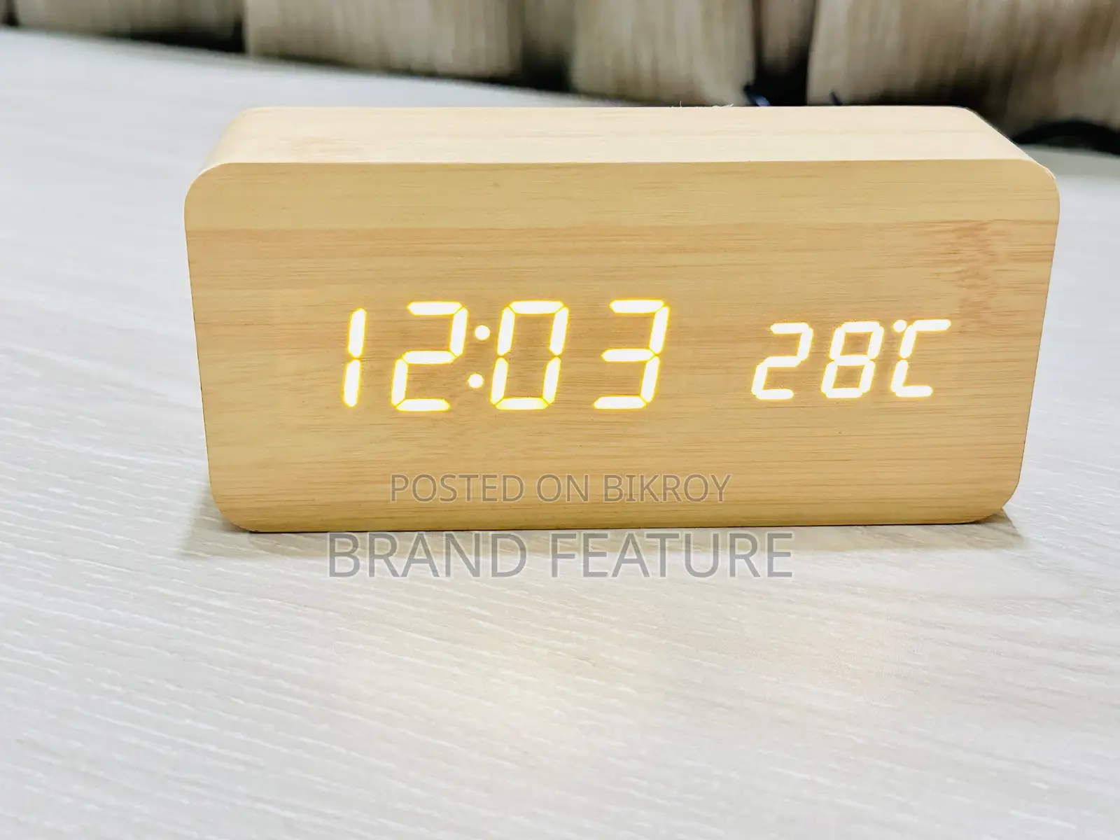 Smart LED Wooden Clock —