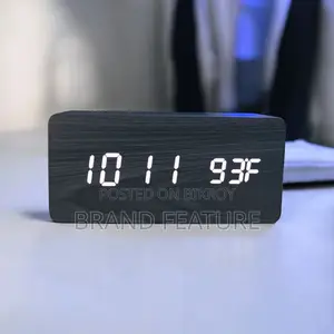 Smart LED Wooden Clock —