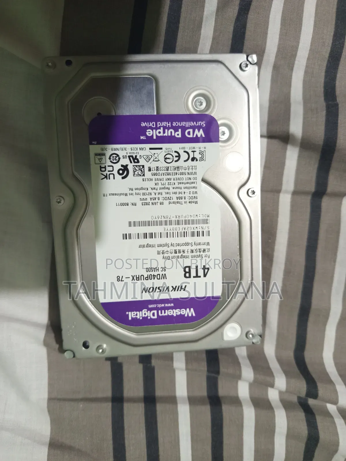 WD Purple 4TB Surveillance Hard Drive