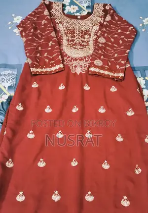 "Almost New Red Stone Work Kameez" | Grab This Beauty