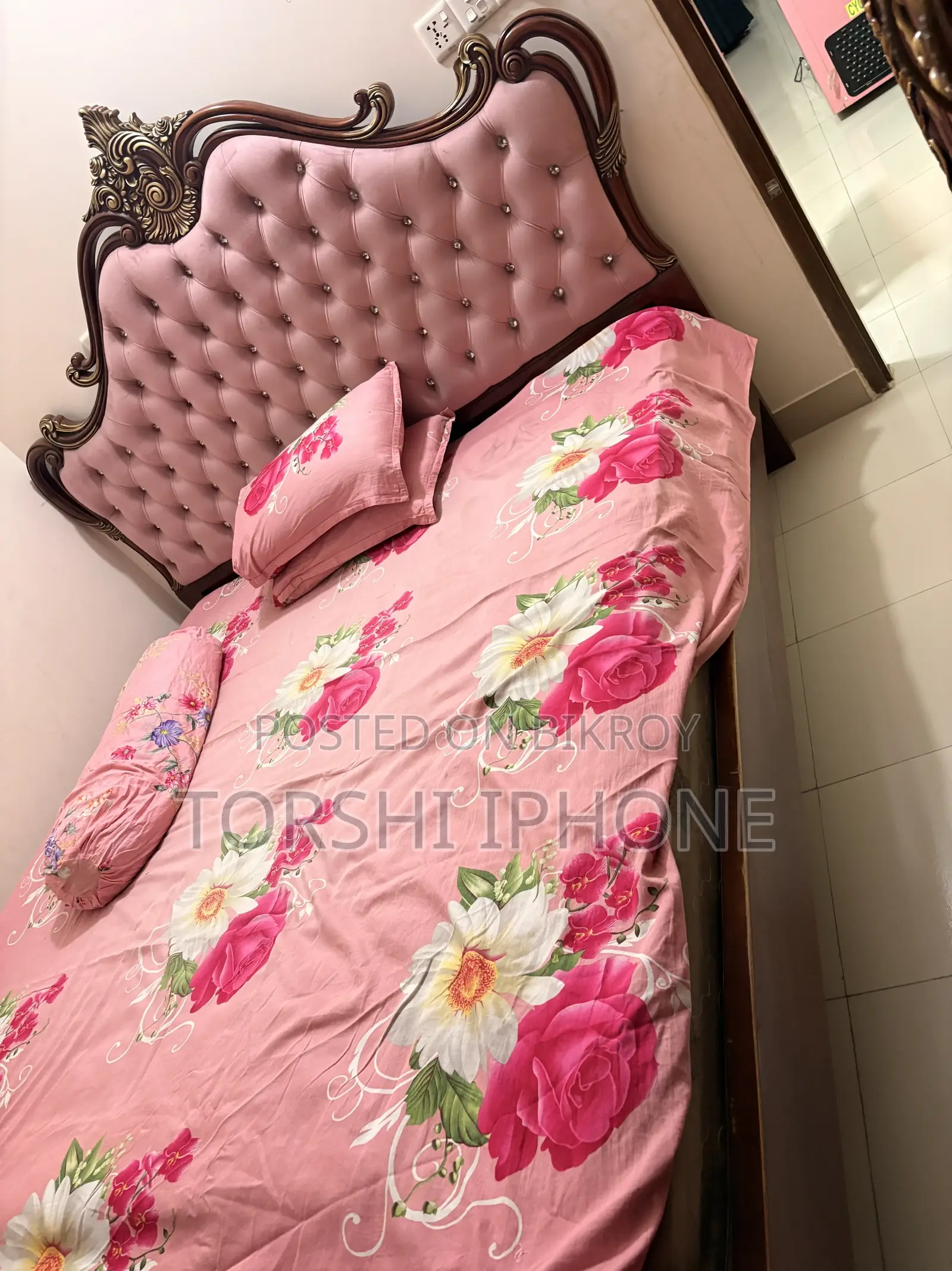 This bed will be sold 6/7 feet. Mattress will be given free with it