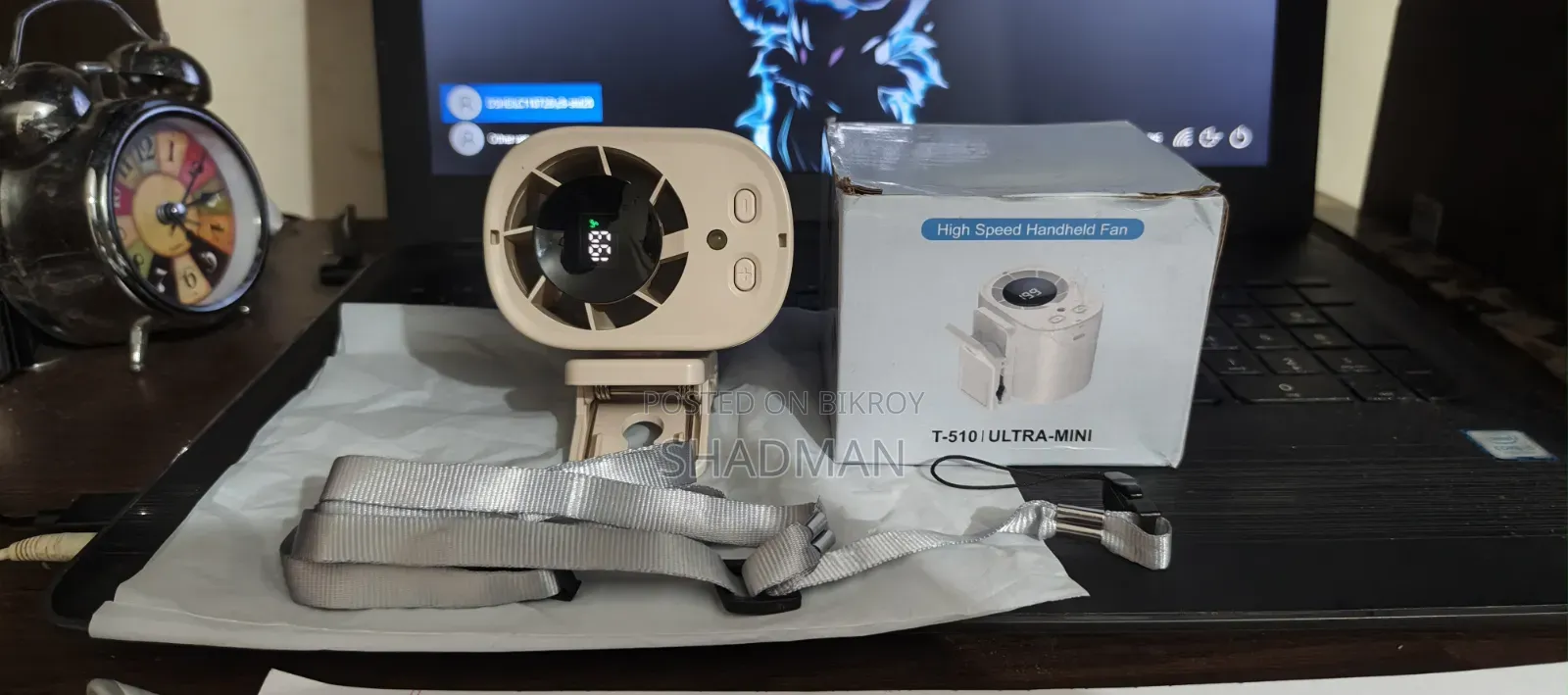 Portable Waist Clip Fan T-510 (Rechargeable)
