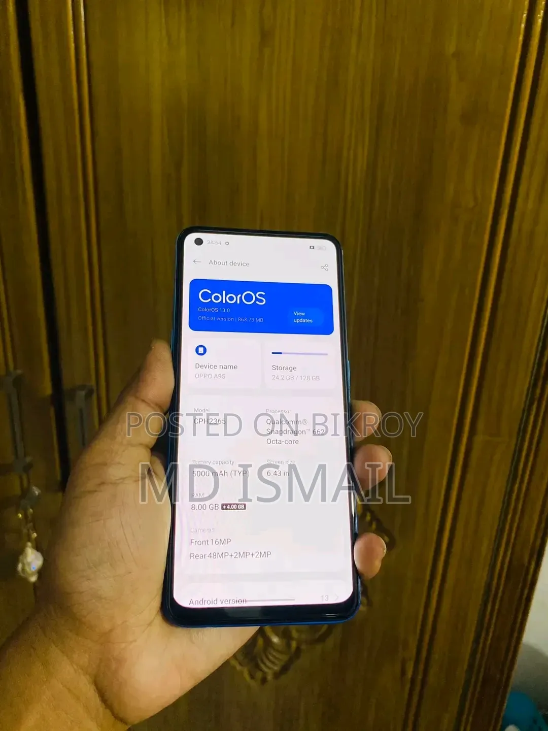 অপো এ৯৫ ১২৮ জিবি ব্লু