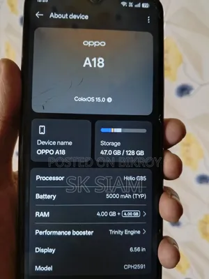 ওপ্পো এ১৮ ১২৮ জিবি ব্রোঞ্জ