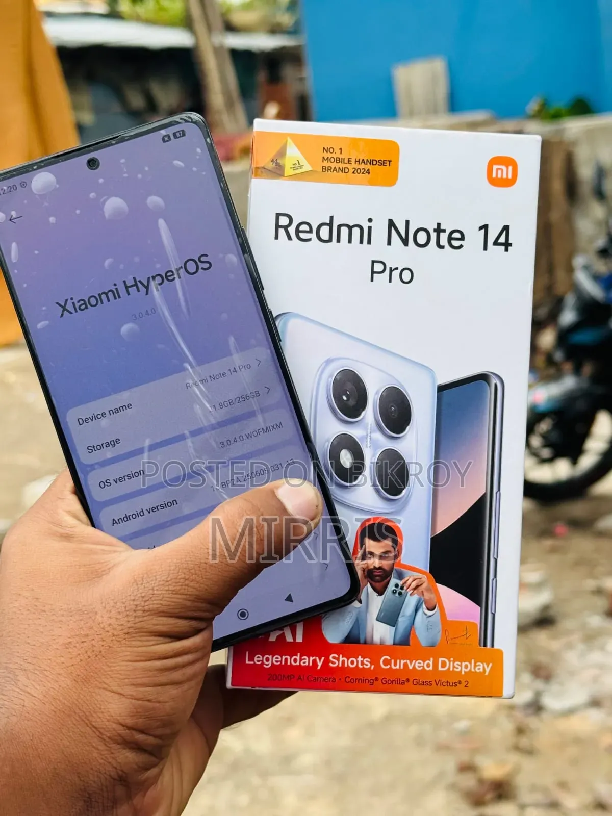 নতুন শাওমি রেডমি নোট ১৪ প্রো ২৫৬ জিবি ব্ল্যাক