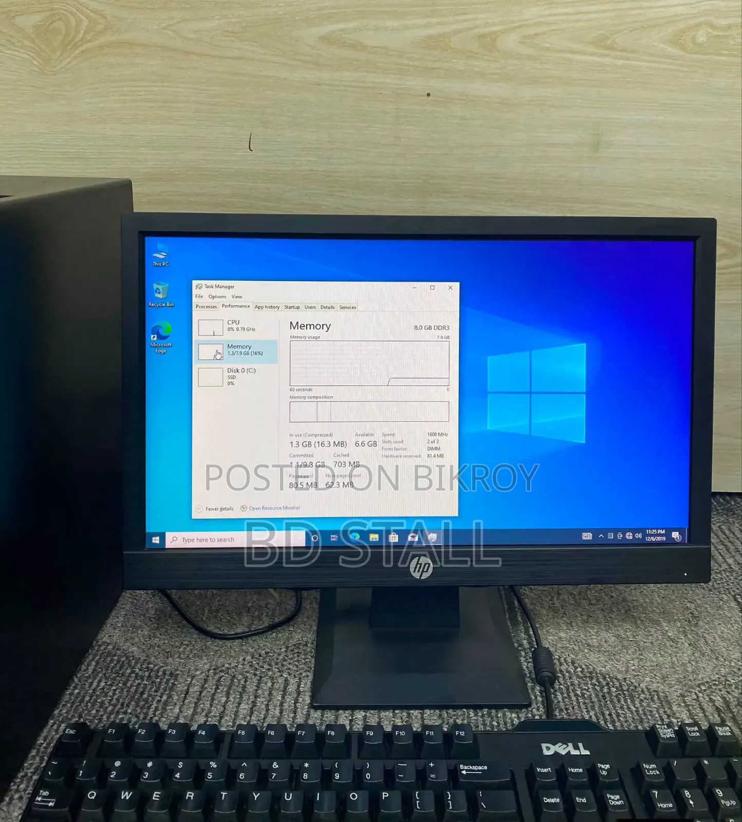 Desktop Computer Dell OptiPlex 3020 8GB Intel Core i3 HDD 500GB