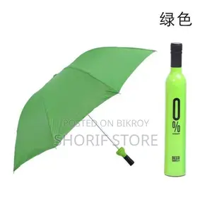 Wine Bottle Shaped Folding Umbrella!