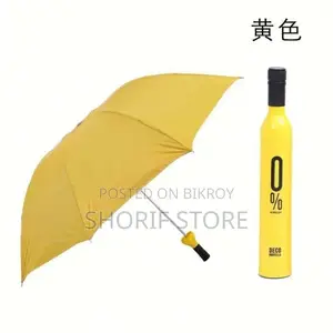 Wine Bottle Shaped Folding Umbrella!