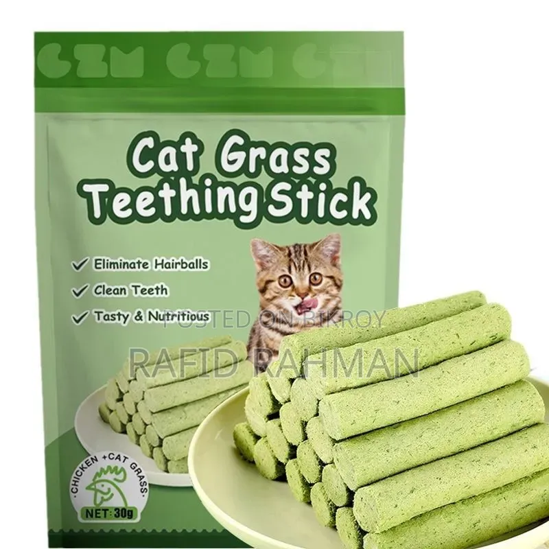 Cat Grass Teething Stick (6 Sticks)